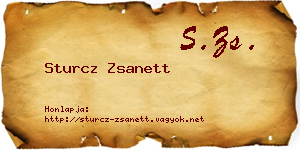 Sturcz Zsanett névjegykártya